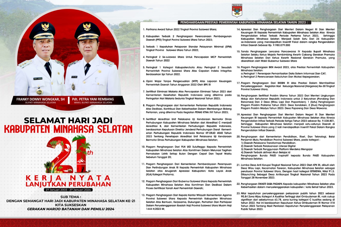 HUT KE 21 KABUPATEN MINAHASA SELATAN