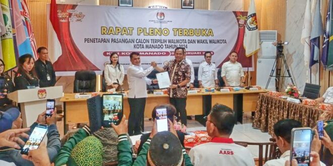 Andrei Angouw – Richard Sualang Ditetapkan KPU Manado, Era Baru Kepemimpinan Dimulai